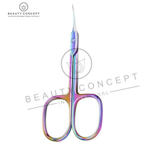 Ciseaux à cuticules Pro Smart 10 Type 3 pour droitiers en acier inoxydable, manches allongés droits, lames courbes classiques durables - Product Image 2