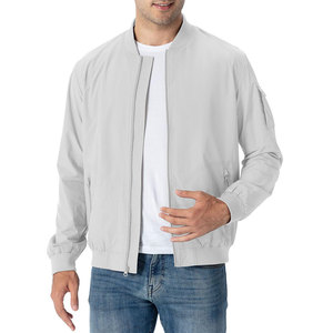 Chaqueta Bomber de béisbol de alta calidad para hombre, informal, ajustada, nueva moda de otoño e invierno con lona de Color sólido, novedad - Product Image 3