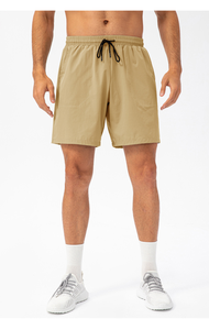 Double-sided Nylon Fabric Breathable Lightweight Quick Drying Men Gym Shorts With Back Zipper Pocket - Product Image 3