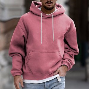Hoodies Sweat Hiver Solide Couleur En Peluche Chaud Manteau Polaire Pull Casual Manteau Poche Pull Automne Manteau Hoodies - Product Image 3