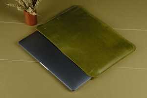 Luxe en cuir véritable pochette pour ordinateur portable à la main moderne Portable bureau portefeuille exécutif organisateur Durable affaires rétro - Product Image 6