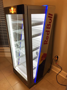 Mini size supermarket <b>freezer</b> kitchen red bull commercial hotel restaurant refrigeration - Product Image 6