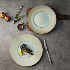 YAYU Nouvelle <span class=keywords><strong>Assiette</strong></span> de Service Vintage Japonaise en Porcelaine Vert Céramique Changeante au Four, Vaisselle d'Entrée <span class=keywords><strong>pour</strong></span> Hôtel, <span class=keywords><strong>Assiette</strong></span> de Dîner en Céramique <span class=keywords><strong>pour</strong></span> <span class=keywords><strong>Restaurant</strong></span> - Product Image 5