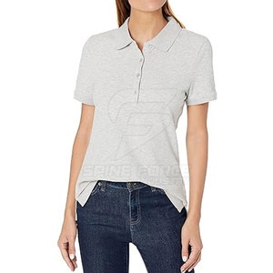 Etiqueta privada personalizada para mujer para camiseta de polo Estilo informal de punto cómodo y transpirable - Product Image 5