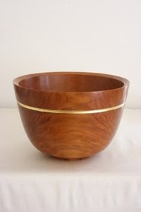 Bol à salade en bois fait à la main, vaisselle naturelle, bol de service décoratif en bois pour fruits et collations - Product Image 2