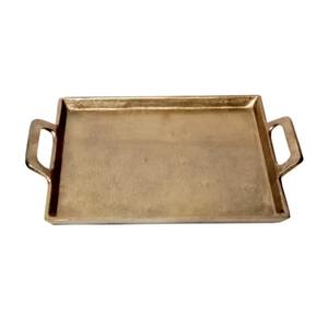 Gold Aluminum Long Serving <b>Tray</b> Restaurant Quality Tableware for Serving Breakfast and Dinner - Product Image 2