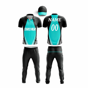 Uniforme de cricket entièrement personnalisé OEM avec impression par transfert thermique, tissu 100% polyester, option grande taille - Product Image 4