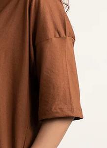 Camisetas de Mujer Lisas de Manga Corta, Casuales, de Algodón y Poliéster, para Moda Urbana - Product Image 6