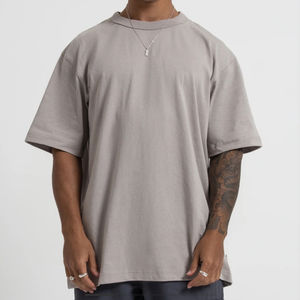 Gran oferta, Camiseta de algodón 100% para hombre, gruesa, pesada, de gran tamaño, impresión Digital personalizada, bordado, estilo informal, 200 gramos, alta calidad - Product Image 6