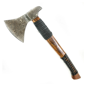 ขวานเหล็กดามัสกัสทำด้วยมือด้ามไม้ทำจากโรงงานมืออาชีพขวานเหล็กดามัสกัสอเนกประสงค์ - Product Image 2