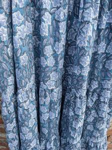 Robe longue décontractée en coton indien Robe florale imprimée bloc à la main avec tuniques brodées Robe longue avec embellissement - Product Image 2