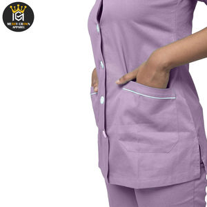 Ensembles de gommages médicaux personnalisés Uniforme en tissu de toile pour les médecins et le personnel médical-Fabriqué au Pakistan - Product Image 2