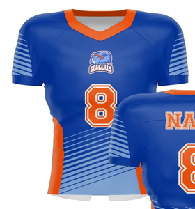 เสื้อฟุตบอลอเมริกันแบบใหม่สั่งทำได้ พิมพ์ลายดิจิตอล ทนทาน ทรงเข้ารูป ผลิตจากโพลีเอสเตอร์ 100% ป้องกันแบคทีเรีย ระบายอากาศได้ดี แห้งเร็ว - Product Image 2