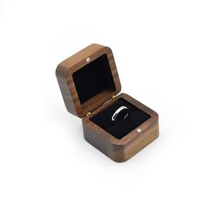 Eco-Friendly Polished Wooden <b>Box</b> for Ring Storage-<b>Soft</b> Interior for Delicate Items - Product Image 2