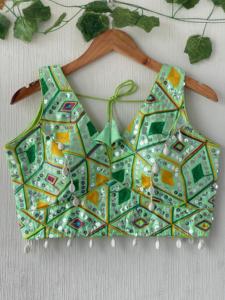 Latest Traditional Designer <b>Blouses</b> Ready to Wear with Embroidery Exclusive Bridal and Ethnic Party Wear Stylish <b>Readymade</b> - Product Image 2