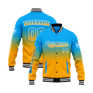 Veste varsity en cuir et laine sur mesure, style streetwear, avec broderies et patchwork haut de gamme pour les marques de mode - Product Image 1