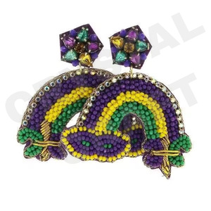 Cocktail Glass Parties Special Fashion Dangle Earrings New Arrival Cross-Border Handmade Beads <b>Sweet</b> Sequins Trendy Creative - Product Image 4