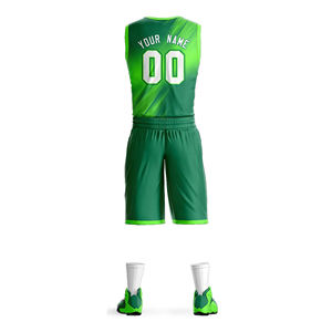 ชุดบาสเก็ตบอลแห้งเร็วของผู้ชายชุดเล่นกีฬาระบายอากาศได้ดีมีเอกลักษณ์ออกแบบได้ตามต้องการ - Product Image 2