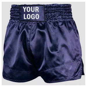 Shorts de MMA et de Muay Thai à taille élastique 100% polyester satiné Équipement de combat et d'entraînement - Product Image 4