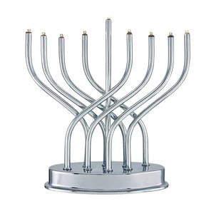 Nouveau Design support de Menorah de luxe pour la décoration de la maison support en métal et acier à 9 piliers - Product Image 1