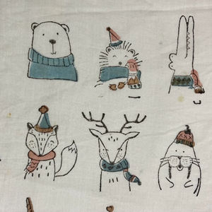 Tela de Algodón Estampada a Mano con Lindos Dibujos Animados para Ropa Infantil y Uso en Guarderías - Product Image 2