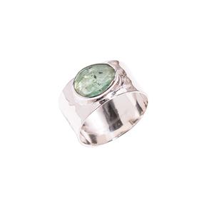 Hot Sale 925 Sterling Silver Engagement <b>Ring</b> with Green Kyanite Gemstone and Diamond Wholesale Jewelry for Women and Girls - Product Image 1