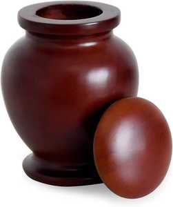 Elegant Handcrafted Oval Wood Cremation Urn <b>for</b> Adults up to 200 Lbs Vase Urn <b>for</b> <b>Ashes</b> <b>for</b> Pet <b>Caskets</b> & Urns - Product Image 1