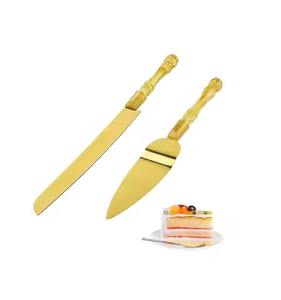 Servidor de pastel de boda con mango de acrílico Juego de cuchillos Producto de alta calidad de alta venta Servidor de cuchillo de pastel de acero - Product Image 2