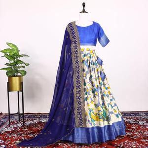 คอลเลกชัน kalamkari lehenga สำหรับเทศกาลและงานแต่งงาน fabzone - Product Image 3