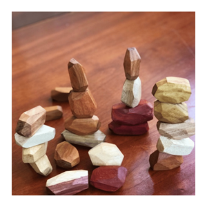 Juego de Piedras de Madera Tumi Ishi, Juguetes Educativos Modernos de Vietnam para Adultos y Niños para Relajarse - Product Image 1