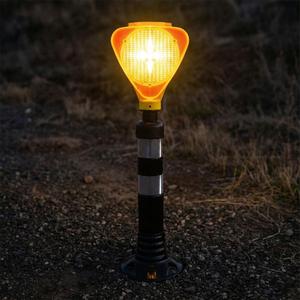 Juego de 5 Lámparas de Advertencia de Tráfico LED Solares Intermitentes Amarillas - Product Image 5