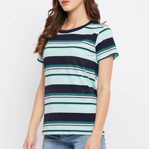 เสื้อยืดผู้หญิงสั่งทำขายส่ง ผ้าฝ้าย 100% เป็นมิตรกับสิ่งแวดล้อม แห้งเร็ว บริการ OEM สไตล์ลำลองล่าสุด - Product Image 3