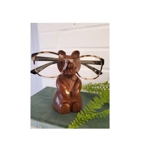 Support de verre oeil de hibou en bois fait main tendance écologique Style élégant support de spécifications accrocheur - Product Image 2