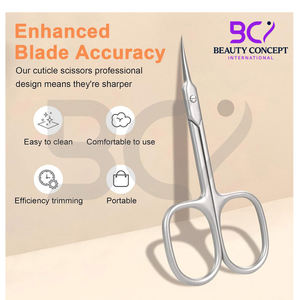 Tijeras recortadoras de cutículas de acero inoxidable curvadas multiusos de primera calidad para uñas, herramienta de aseo de belleza tipo hoja afilada - Product Image 6
