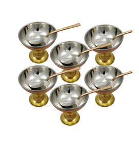 Cuenco de helado de cobre antiguo, el último cuenco de cobre, cuenco de yogur para helado, postre creativo de crema de alta comida - Product Image 3