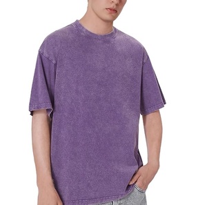 Offre Spéciale recadrée boîte Fit t-shirt blanc surdimensionné lavé à l'acide Boxy Fit surdimensionné goutte épaule Vintage lourd respirant t-shirts chemise - Product Image 4