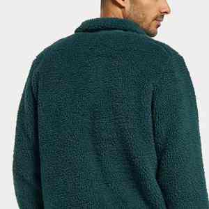 Veste polaire réversible en laine oversize imprimée Sherpa duveteuse pour hommes hiver 100% personnalisée OEM - Product Image 2