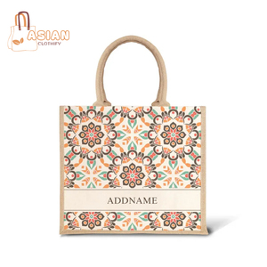 Petits sacs fourre-tout en jute réutilisables de haute qualité Vente en gros Sac fourre-tout en tissu écologique de luxe Sac en jute à impression personnalisée - Product Image 2