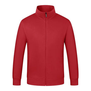Basics coton mélangé à manches longues veste à capuche fermeture éclair veste hommes sweats à capuche sweat Slim Fit homme vêtements - Product Image 2