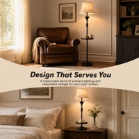 Lampadaire de luxe en gros avec logo personnalisé, lampe sur pied moderne avec abat-jour en tissu pour la décoration intérieure de la maison, du salon et de la chambre