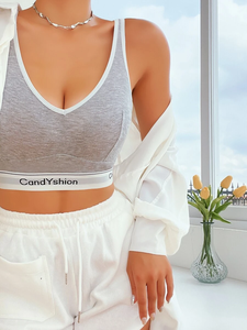 Conjunto de Brasier y Panty de Yoga de Algodón 100% Personalizado, Diseño sin Costuras, Transpirable, Antibacteriano, con Aro y Cintura Elástica - Product Image 4