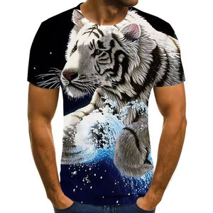 Camiseta de verano informal de manga corta de secado rápido ecológica con impresión Digital personalizada para hombre de poliéster 100% de calidad profesional - Product Image 1