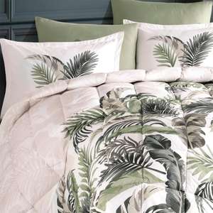 Hena V2 <b>Green</b> Clasy <b>Double</b> Ranforce <b>Duvet</b> Cover <b>Set</b> Luxury Sleeping Accommodation - Product Image 3