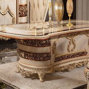 Ensemble de salle à manger grandiose Mocoto Royal Baroque, table et chaises sculptées en or, collection de meubles classiques européens - Product Image 3
