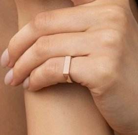 Anillo de Plata de Ley 925 sólido minimalista de moda banda chapada en oro rosa para mujeres niñas boda clásica ropa de fiesta de aniversario - Product Image 5