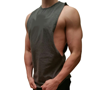 T-shirt blanc Muscle Tee chemises d'entraînement pour hommes Muscle Tee hommes Gym coupé chemises coton t-shirt réservoir Muscle Fitness hommes - Product Image 5