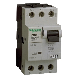 Interruttore Automatico a Scatola Stampata SCHNEIDER ELECTRIC 21103 P25M 3P 0.63A Curva - Product Image 1