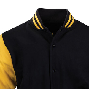 OEM Fabricante de alta calidad Chenille bordado Hombres Universidad personalizada Béisbol Bomber Letterman Crop Leather Varsity Jacket - Product Image 6