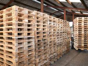 Europalettes bon marché en gros en vrac palettes en bois norme européenne 1200x800 Euro transport de palettes - Product Image 3