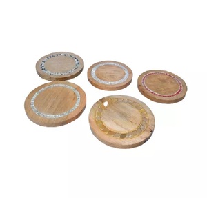 Assiette en bois nacré Forme ronde et ovale Plateau de service Planche à fromage en bois de manguier naturel de haute qualité Nouvelle cuisine - Product Image 5